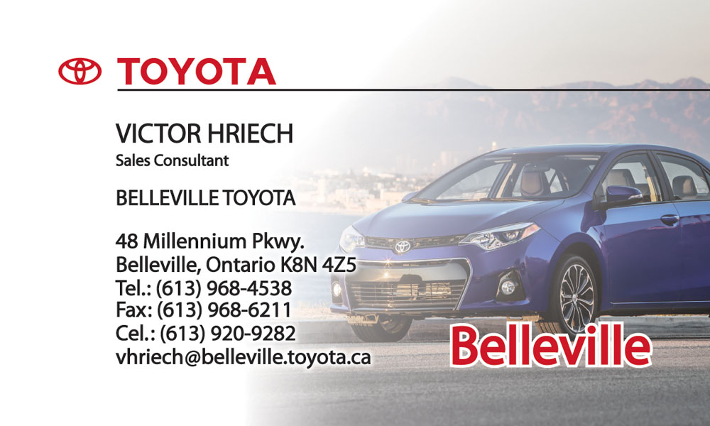 toyota sales business cards #4